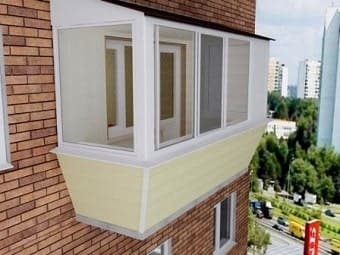 Остекление балконов лоджии с выносом